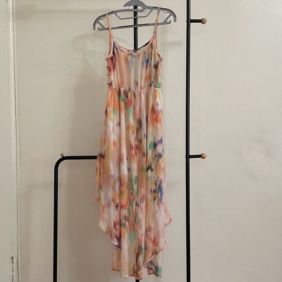 Forever 21 | Multi Watercolor Color Hi Low Dress | Size S - Picture 2 of 3